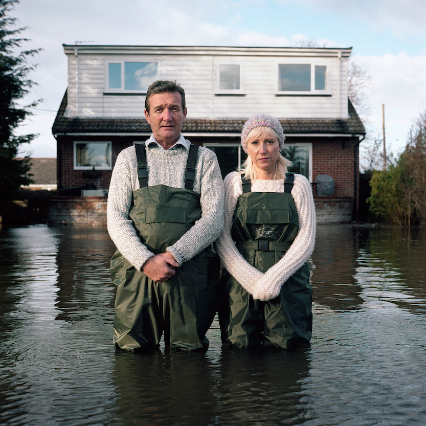 eff et Tracey Waters, Staines-upon-Thames, Surrey, Royaume-Uni, février 2014, série Portraits submer